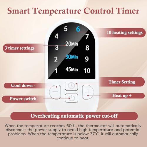 Heat Cap for Deep Conditioning-Hair Steamer for Natural & Thick Hair with 10-Level Temp Control 3 Timer Settings, Fast Heating Thermal Steam Cap for Home Hair Mask & Oil Treatments - Thumbnail 3