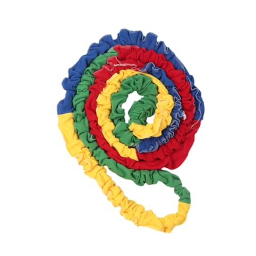 Cooperative Stretch Band Training Toy Creative Supplies Colorful Movement Props Elastic Rope for Workout Lawn Fitness Adults, 15m