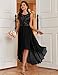 BeryLove Sequin Homecoming Formal Dresses for Women Cocktail Sleeveless Wedding Guest Dress Party Prom High Low Evening Gowns 35XP Black M