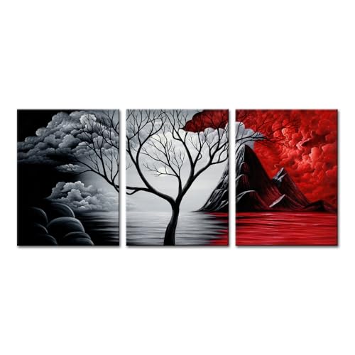 Wieco Art The Cloud Tree Canvas Wall Art