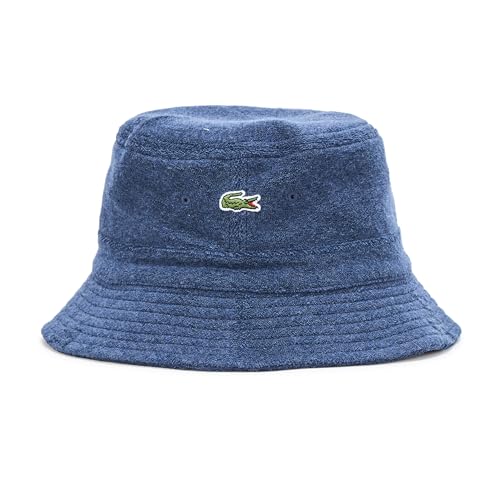 Lacoste Mens Terry Bucket Hat, Blue, Medium