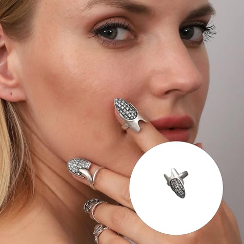 Bague ouverte oxyde de zirconium ajustable, le cadeau empilable parfait - 2