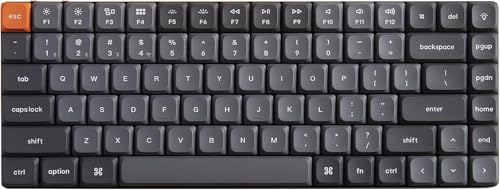 Keychron K3 Max QMK Teclado mecânico sem fio ultrafino personalizado, 75% Layout Hot Swappable 2,4 GHz/Bluetooth/USB-C Programável RGB Backlit Gateron Brown Switch Gaming Keyboard para Mac Windows