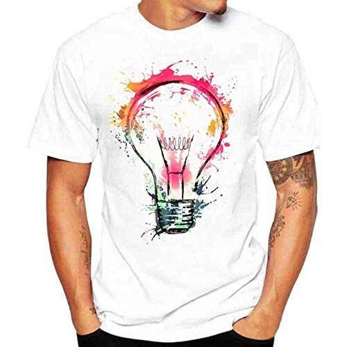 T-shirt en coton homme anti-transpiration à col rond et motif 3D