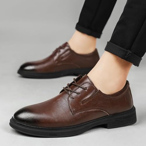 YZABEL Business Shoes Men Comfortable Men's Business Attire Casual Shoes Solid Color Leather Shoes Black Dress Shoes Men2