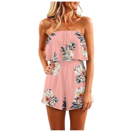 Trajes de playa elegantes y monos cortos sueltos para paseos de verano de mujer