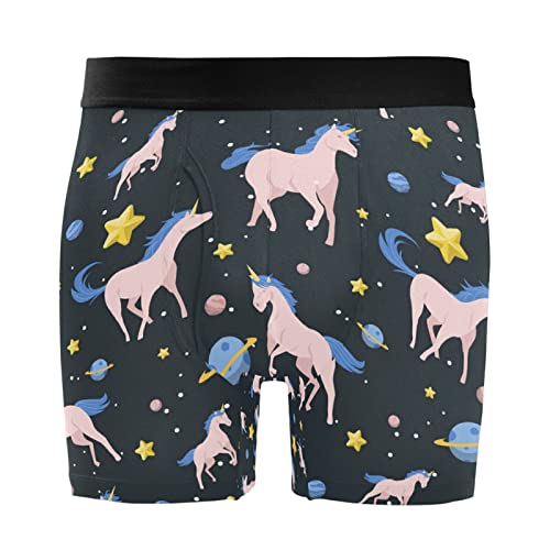 Ropa interior elástica ultrasuaves calzoncillos diseño espacio y unicornio 1