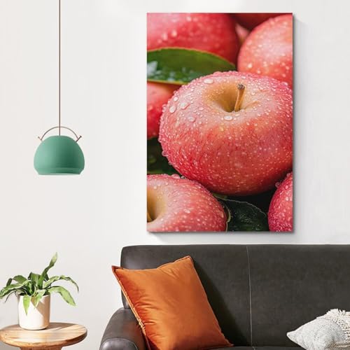 Poster mural pommes rouges pour raviver un mur blanc