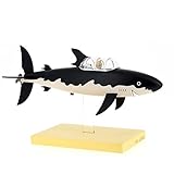 Medidas 27 x 16cm Moulinsart Figura de Resina El Submarino Tiburón-Colección Los Iconos, Adultos Unisex, Negro, Tamaño Único