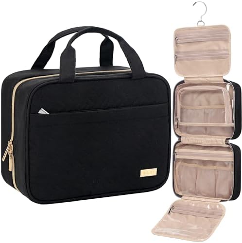 NISHEL Medium Toiletry Bag Black, Black