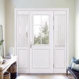 EMEMA Sidelight Curtains for French Door Sheer Panels Window Treatment Light Filtering for Glass Doo