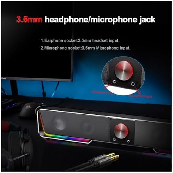Поддержка Bluetooth Wireless Aux 3.5 колонка RGB для колонок ПК Универсальные возможности подключения