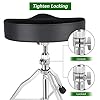EASTROCK Drum Throne Drum Seat Height Adjustable,Padded Drum Stools Motorcycle Style Drum Chair with Anti-Slip Feet for Drummers,Adult #4