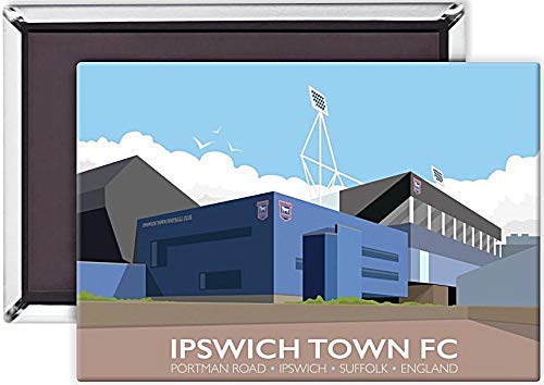 Licensed Portman Road Ipswich By Dave Thompson Steel Fridge Magnet (Se)