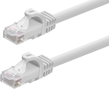 Monoprice 2-Feet FLEXboot Series 24AWG Cat6 550MHz UTP Ethernet Bare Copper Network Cable, White 109836