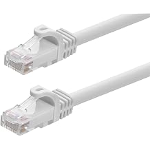 Monoprice Cat6 Ethernet Patch Cable - RJ45, Stranded, 550Mhz, UTP, Pure Bare Copper Wire, 24AWG, 5 Feet, White - Flexboot Series