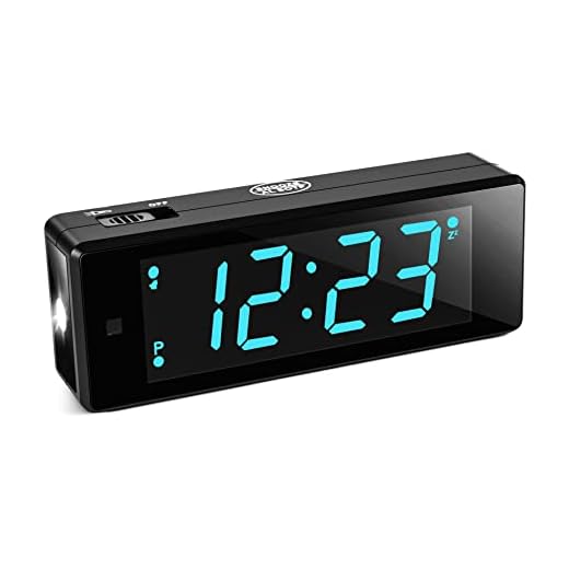 Digital Alarm Clock Battery Operated Night Visiable with Hybrid LED/LCD Time Display, Emergency