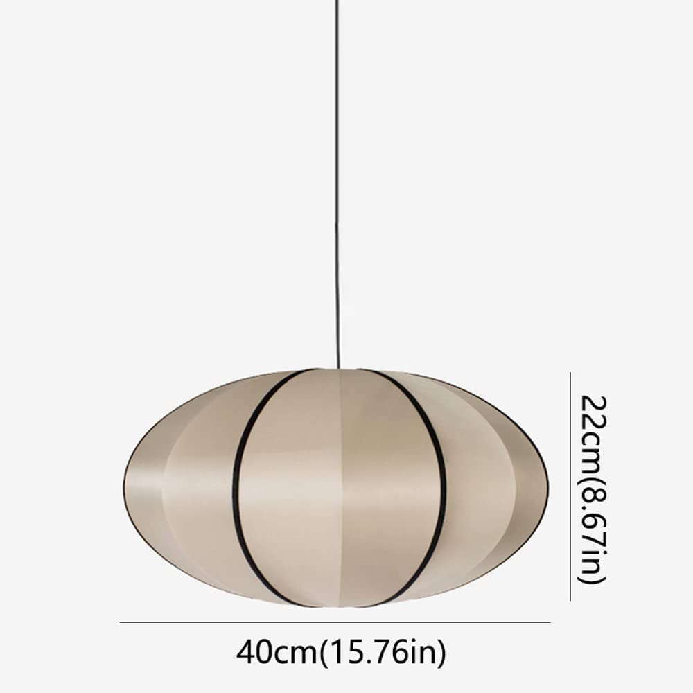 Latarnia z tkaniny wisząca Duża lampa wisząca Latarnia papierowa Lampa wisząca Azja Południowo-Wschodnia Latarnia z tkaniny Lampa wisząca sufitowa Khaki Żyrandol w stylu vintage do kuchni Korytarz
