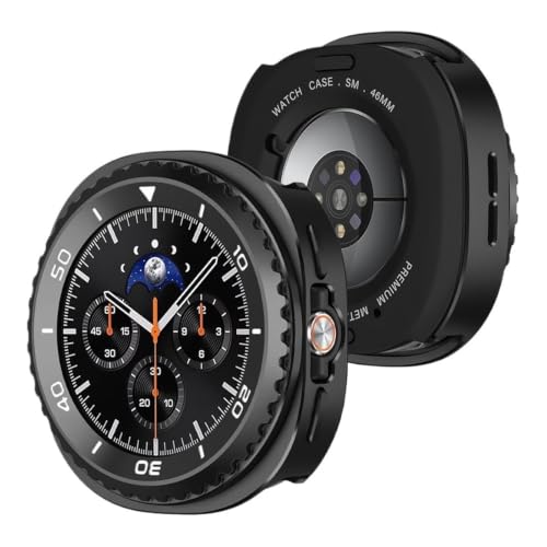 Étui en métal titane antichoc pour Galaxy Watch 8 Classic 46mm robuste