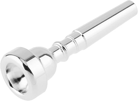 Trumpet Mouthpiece Instruments Mouthpiece, Silver Plated Bb Trumpet Mouthpiece Replacement for Beginners Professional 3C
