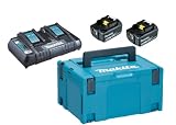 Makita BL1850 18 V, 2 batterie agli ioni di litio LXT 5.0ah + caricabatterie a doppia porta DC18RD
