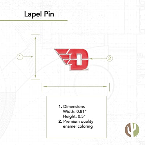Image of Desert Cactus University of Dayton Lapel Pin DAY Flyers Made of Metal for Formal Wear, Bag and Hat Jewelry, and Tie Tack (Pin A)