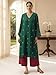 Liva Fashion Indian Women's Rayon Viscose Anarkali Printed Kurta with Palazzo (QUSHI Green-LFN_S)