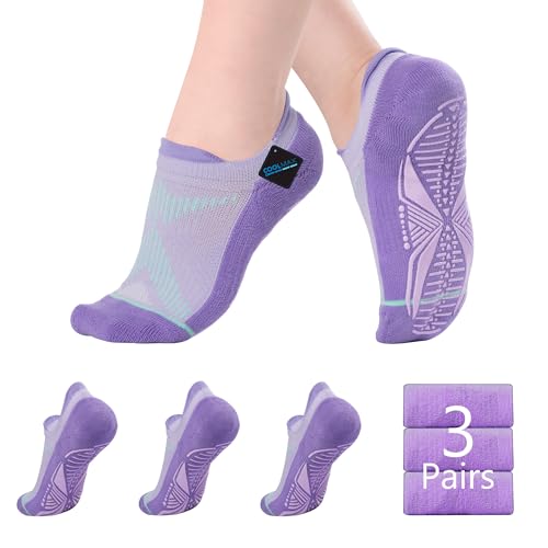 BRISIRA Pilates Socks Grips Women Non Slip Grippy Yoga