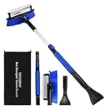 TESSONO 38.1' Ice Scraper and Extendable Snow Brush with 270° Pivoting Brush Head, 3 in 1Snow...