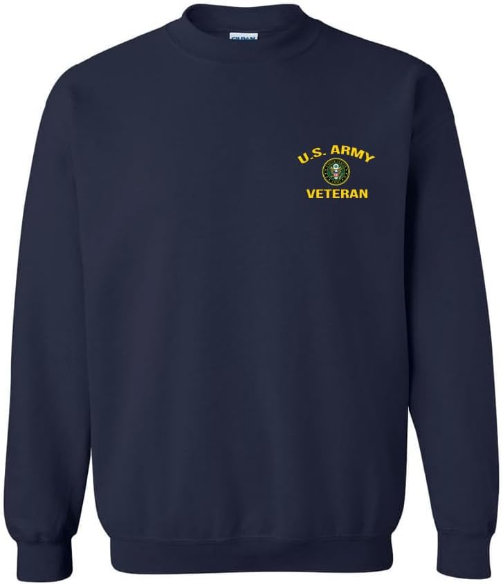 Military Productions US Army Veteran Left Chest Sweatshirt