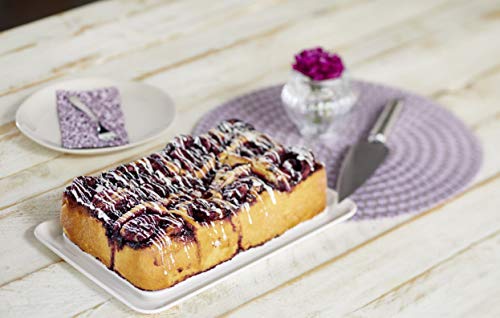 Dr. Oetker Bakeware - Non-Stick Rectangular Springform Cake Tin with Enamel Base - 28 x 18 cm, Grey and Cream - Image 3
