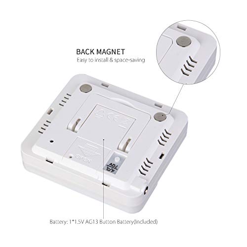 Pedkit Termômetro de geladeira digital com alarme e temperatura mínima máxima fácil de ler Display L