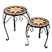 2er Set Mosaik Blumenhocker Beistelltisch Mosaiktisch Blumenständer Hocker Blumen
