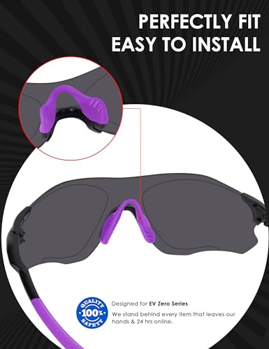 Coussinets de nez anti-glisse violets pour Oakley EVZero Range - 3