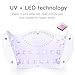 Gel UV LED Nail Polish Lamp, LKE Nail Dryer 40W LED Light with 3 Timers Professional for Nail Art Tools Accessories White