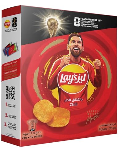 LayS Chili Potato Chips 12 X 21 G
