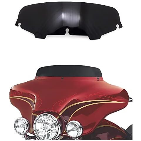 WYNMOTO 4.5" Black Motorcycle Windshield Windscreen Compatible for 96-13 Harley Davidson Touring Street Glide Electra Glide FLHT FLHTCU Ultra Classic Glide FLHX FLHTK 1996-2013 Cover