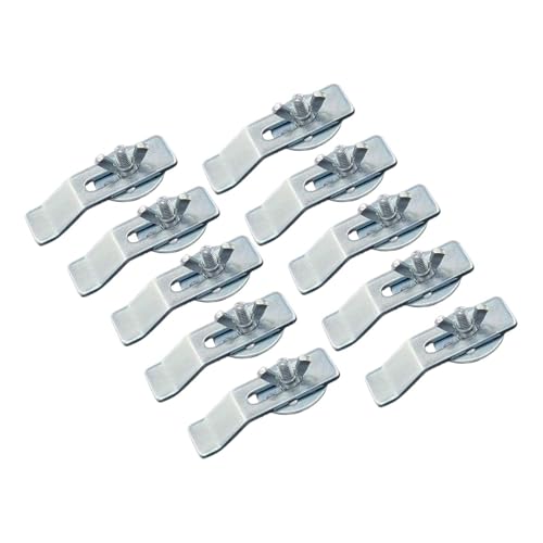 Lot de 10 Clips pour évier Sous Plan, Crochets Fixation évier Encastré Clips en Acier Inoxydable, Clips de Fixation d'évier, pour Installation et Réparation d'évier Sous Plan, Fixations pour Cuisine