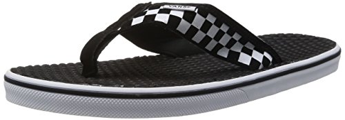 Vans La Costa Checkerboard White/ Black Waffle Sole Flip-Flops Sandals Shoe (US Men 10)