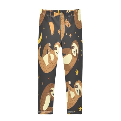 Bolaz Toddler Girls Leggings Printed Yoga Pants Leggings Moon Star Sloth for Kids