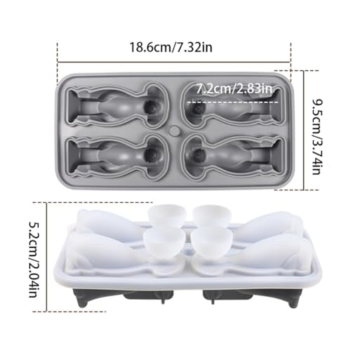 Cute Dog Shaped Ice Cube Mold Tray Asudaro,Dog Shape Silicone Mold,with Funnel Cover Dog Ice Cube Mould,for Candy Chocolate - Image 2