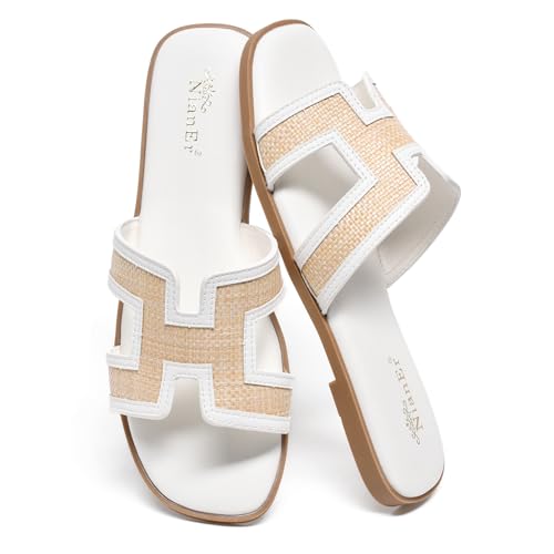 NianEr Womens Microfiber Leather Memory Foam Support H