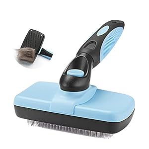 TODARRUN Pet Self Cleaning Slicker Comb Brush,Dog Cat Brush for Shedding and Grooming,Deshedding Tool for Pet Removes…