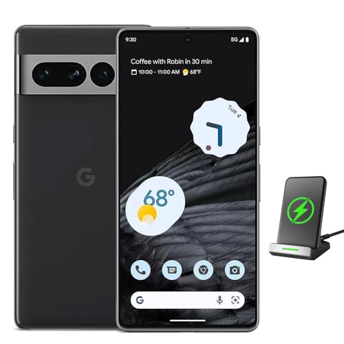 Google Pixel 7 Pro Unlocked Android Phones - 5G Smartphones with 512GB Storage, 12GB RAM, 6.7" QHD OLED, Triple Camera, 24-Hr Battery, Includes Wireless Charging Bundle, Obsidian Google Pixel 7 Pro Unlocked Android Phones - 5G Smartphones with 512GB Storage, 12GB RAM, 6.7" QHD OLED, Triple Camera, 24-Hr Battery, Includes Wireless Charging Bundle, Obsidian