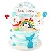 Produktbild JUZNOY Tortendeko Geburtstag Einhorn, Kuchendekoration Geburtstag Einhorn Junge Mädchen, Geburtstagskuchen Deko mit Einhorn, Happy Birthday Girlande, Luftballons, Wolke und Regenbogen