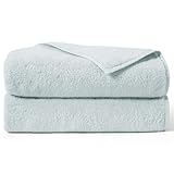 AIFY 無撚糸ビッグバスタオル 2枚セット 綿100% 大判 速乾 厚手 ふわふわ 肌触り 瞬間吸水 抗菌 防臭 防ダニ ホテル仕様 長持ち プレゼント ギフト 一人暮らし 新生活応援セット 赤ちゃん エステ サロン スポーツ用 70×140cm ライトグリーン