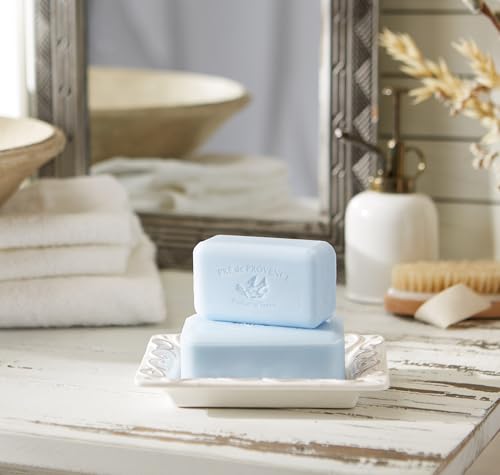 Image of Pre de Provence Artisanal Soap Bar, Natural French Skincare, Enriched with Organic Shea Butter, Quad Milled for Rich, Smooth & Moisturizing Lather, Ocean Air, 5.3 Ounce