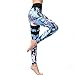 HAPYWER Yoga Leggings Damen High Waist Gym Sport Leggings Tummy Control Yoga Hosen Running Workout Kompressionsstrumpfhose Stretch Trainingshose mit Aufdruck(Morgenruhm；L)