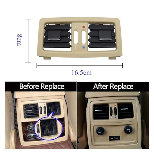 Grille d'aération arrière cassée BMW E60 E61 résolue par l'aérateur noir beige