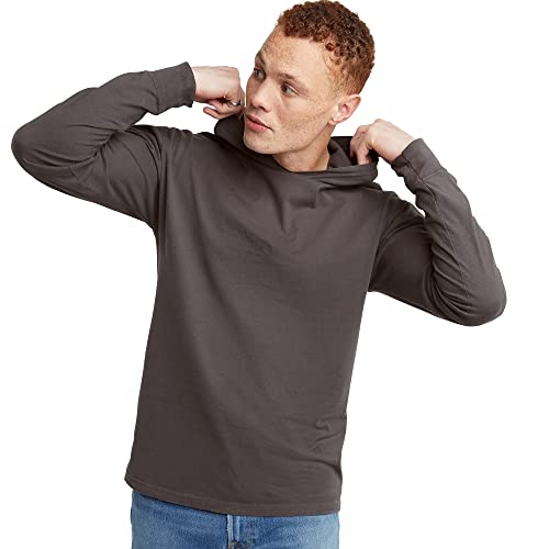 Hanes Men's T-Shirt, Long-Sleeved Hoodie, Garment Dyed Cotton Tee